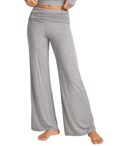 SOULVOR Natrelax Modal Ribbed Pajamas Pants Moon Heather Grey XX-Small | Amazon (US)