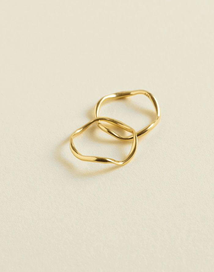 Demi-Fine Sculptural Stacking Ring Set | Madewell