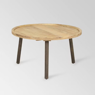 Andalusia Mango Wood Coffee Table Natural - Christopher Knight Home | Target