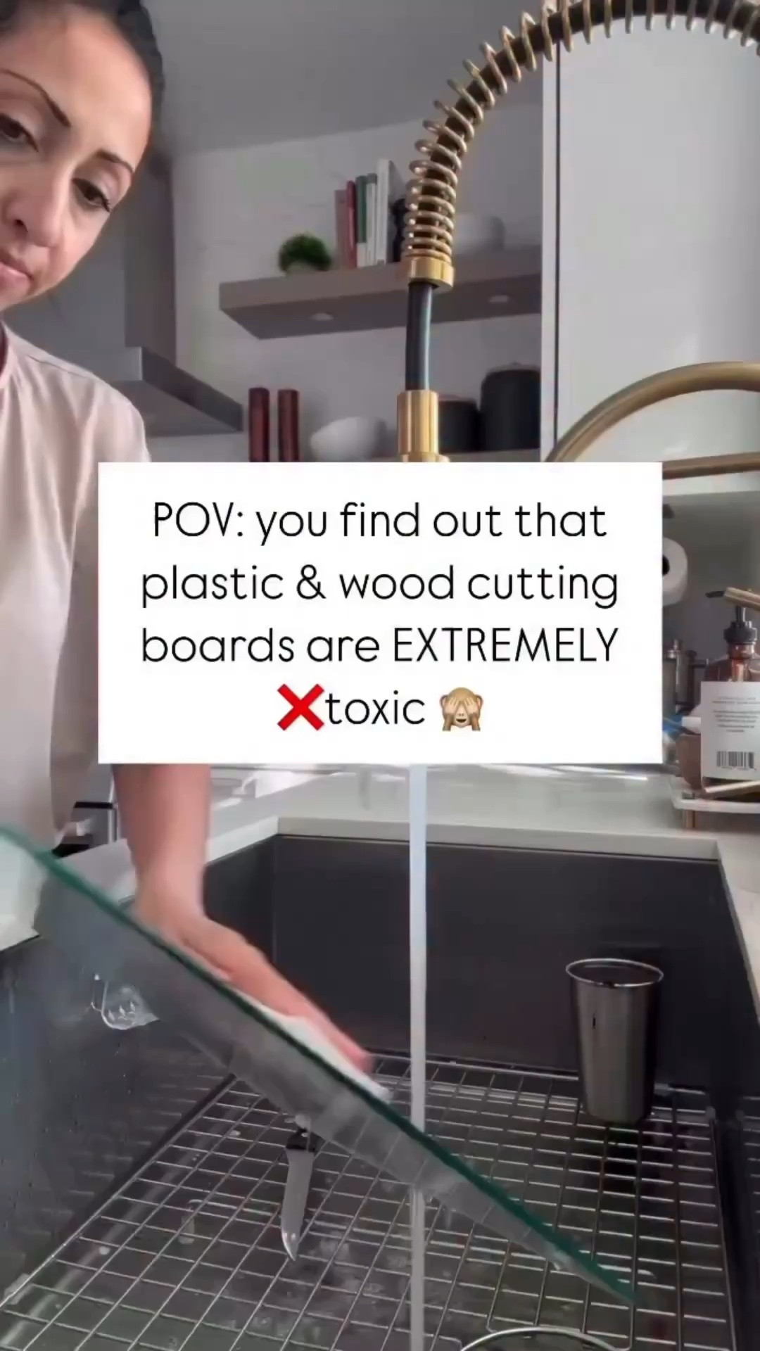 ‼️comment below “BOARD” for links to safe & toxinfree cutting boards⤵️⤵️⤵️

➡️Please ditch your plastic cutting boards!! Plastic cutting boards can pose health risks due to the release of microplastics during food preparation.

When chopping or slicing, small plastic particles can be generated and potentially ingested, leading to health concerns.
(ACS.ORG)

Plastic boards can develop deep grooves from knife use, which may harbor bacteria and are difficult to clean effectively. Yuck! (FSIS.USDA.GOV)

While wooden cutting boards are often favored for their durability and knife-friendly surfaces, it’s important to be aware that not all wooden boards are created equal. ⤵️

‼️Some may contain glues or finishes that are not food-safe, potentially leading to health concerns.

‼️Many wooden cutting boards are constructed by bonding multiple pieces of wood together using adhesives which are toxic to humans!

‼️Finishes and Paints: Some boards may be treated with finishes or paints containing volatile organic compounds (VOCs) or toxic dyes. These substances can leach into food during preparation, posing health risks.

‼️NOT dishwasher safe!!

🎉Thankfully there ARE cleaner dishwasher safe options! Comment below “BOARD” for safer boards I use!

🤍Make sure to follow @thatchiromama so links can be sent to your inbox!

#nontoxic #lowtoxhome #organic #healthyhome #cuttingboard