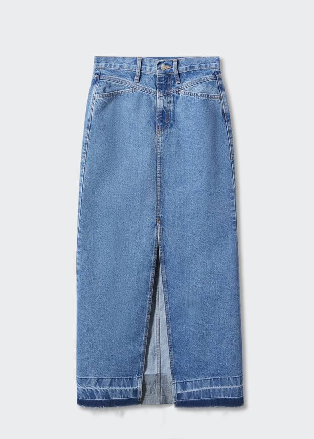 Denim long skirt -  Women | Mango USA | MANGO (US)