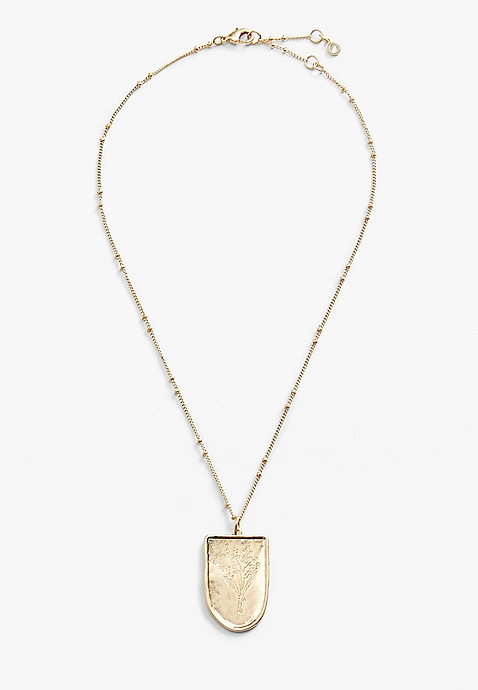 Gold Reversible Pendant Necklace | Maurices
