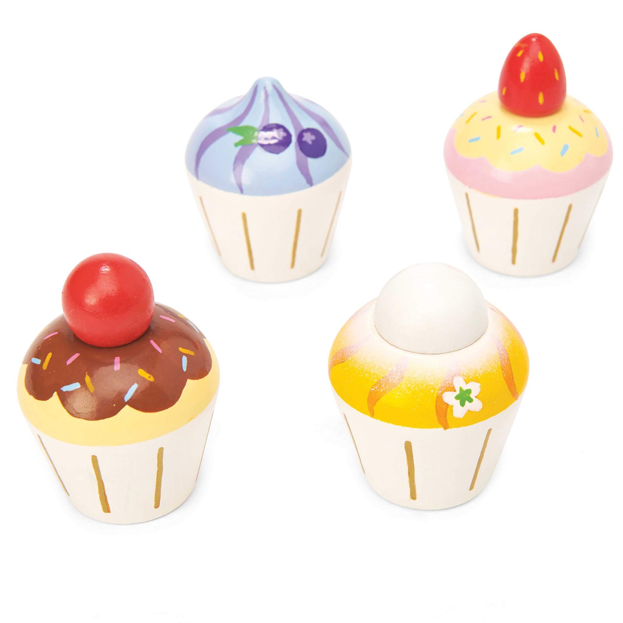 Le Toy Van - Adorable Honeybake Petit Four Cupcakes | Childrens Wooden Food Pretend Toy Cakes | B... | Amazon (US)