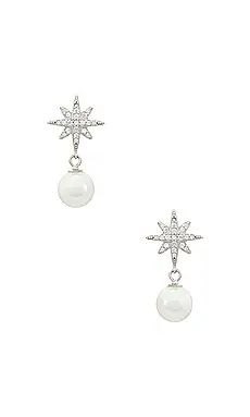 SHASHI Lacey Pearl Earring in Silver from Revolve.com | Revolve Clothing (Global)