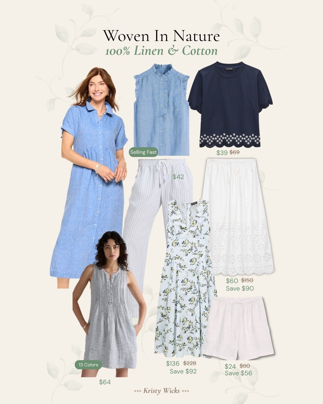 Love these beautiful cotton and linen looks! 
So comfy and cool for spring/summer. 

Great deals too! 🤍

#LTKSaleAlert #LTKWorkwear #LTKTravel