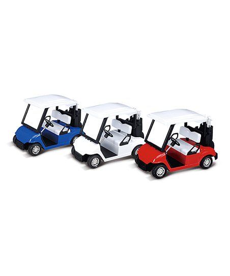A to Z Toys 4.5'' Die-Cast Metal Golf Cart Toy Set | Zulily