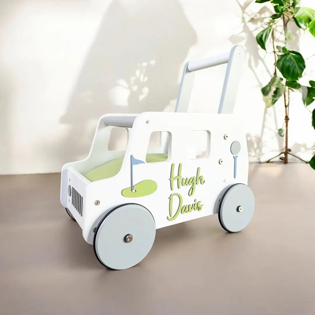 Personalized Wooden Baby Walker: Golf Cart Push Toy, 1st Birthday Gift - Etsy | Etsy (US)