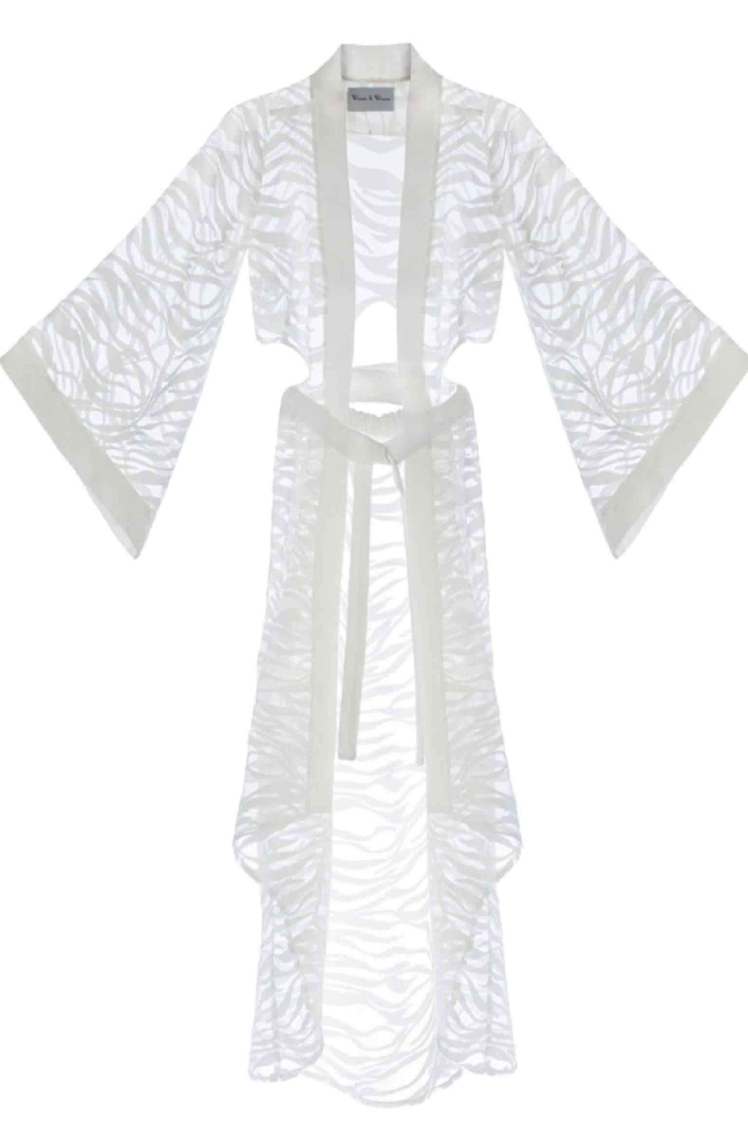 Monique Sevilla White Transparent Kimono Dress | Verishop
