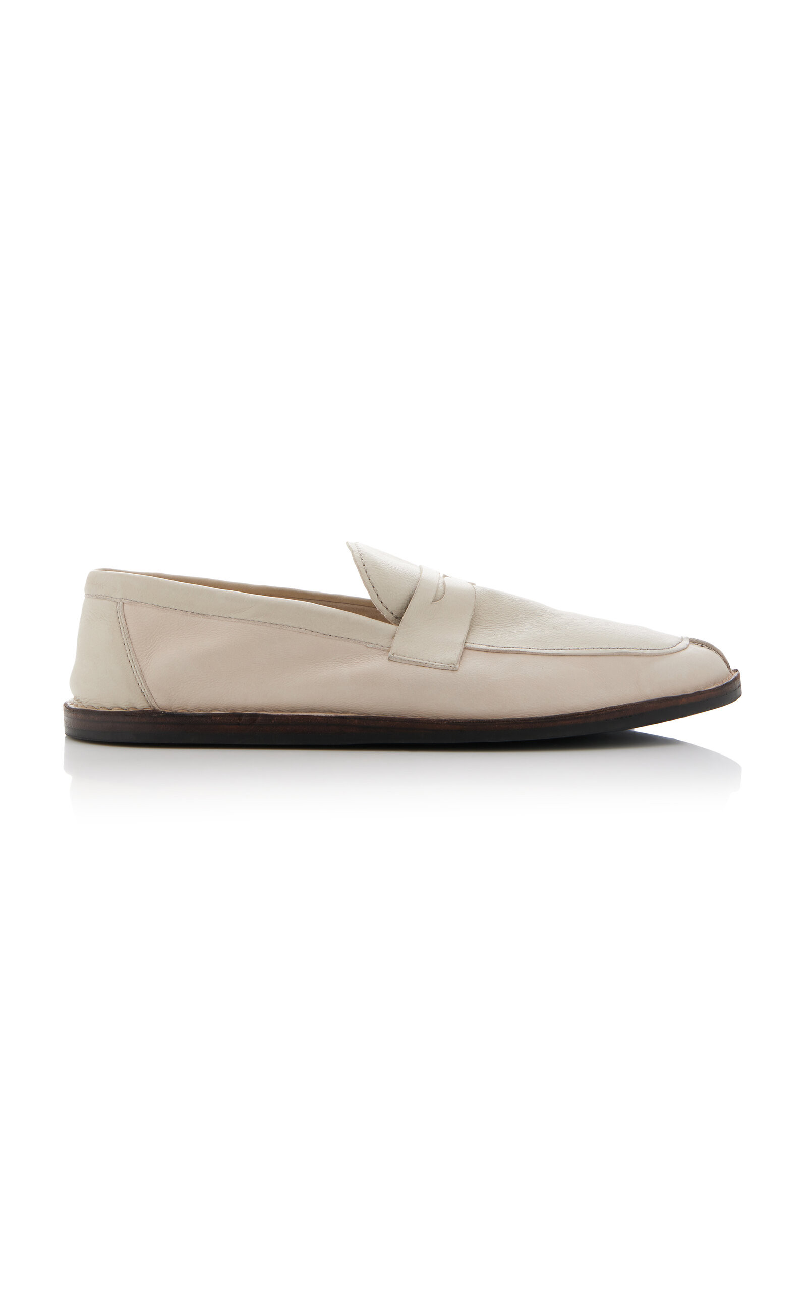 The Row - Cary Leather Loafers - White - IT 39 - Moda Operandi | Moda Operandi (Global)