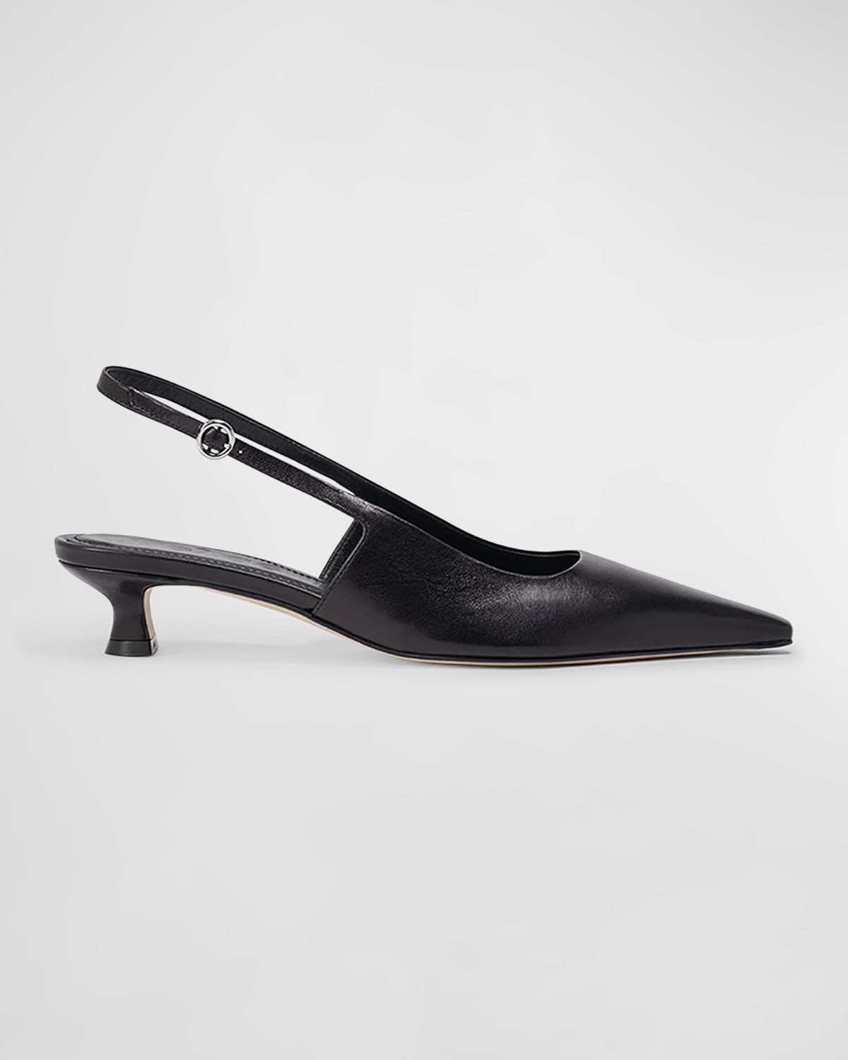 Catrina Leather Kitten-Heel Slingback Pumps | Neiman Marcus