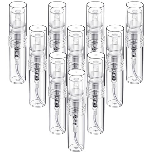 Fandamei Mini Spray Bottle, 10 Pack 2ml Mini Plastic Spray Bottle Empty, Fine Mist Refillable Perfume, Small Perfume Spray Bottle, Tiny Plastic Portable Travel Bottle, Clear | Amazon (US)