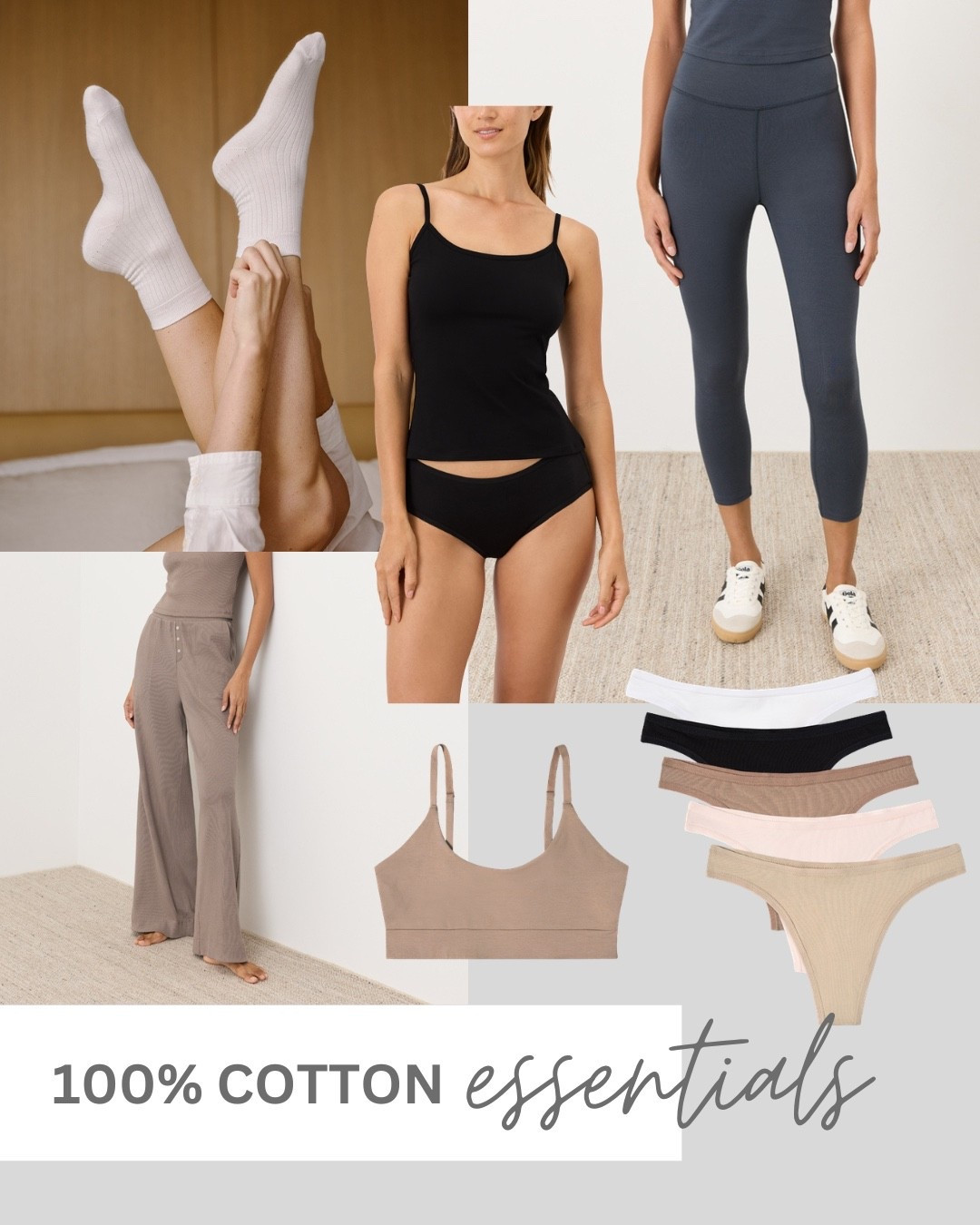 100% cotton underwear/essentials. 

#LTKmorningroutine #LTKspring #LTKgrwm