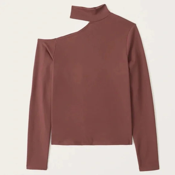 Abercrombie | Long Sleeve Seamless Asymmetrical Top | Poshmark