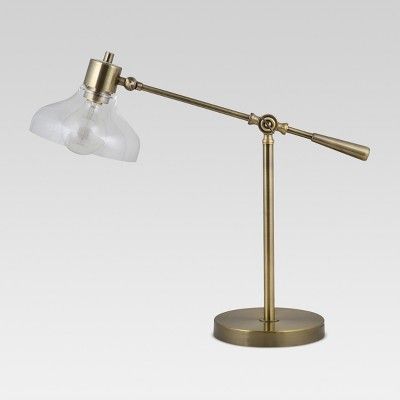 Crosby Glass Desk Lamp Brass - Threshold™ | Target