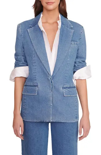 STAUD Maxwell Denim Blazer in Medium Wash at Nordstrom Rack, Size Small | Nordstrom Rack
