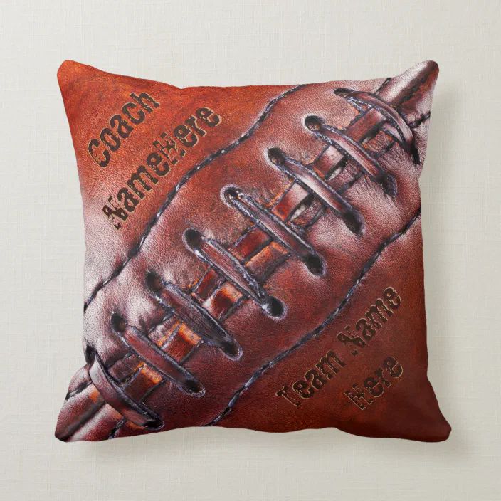 Personalized Gifts for Football Coaches or Players Throw Pillow | Zazzle
