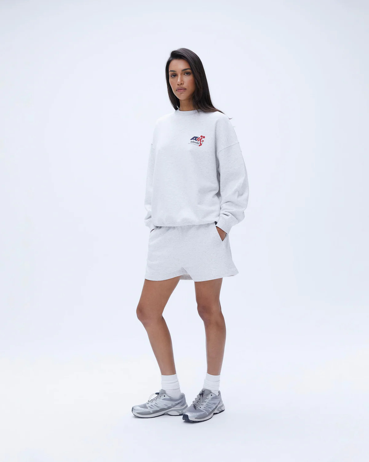 Sweat Shorts - Light Grey Melange | Adanola UK