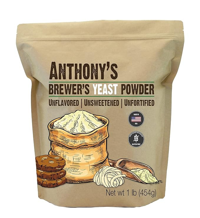 Anthony's Brewer's Yeast, 1 lb, Made in USA, Gluten Free, Unflavored, Unsweetened | Amazon (US)