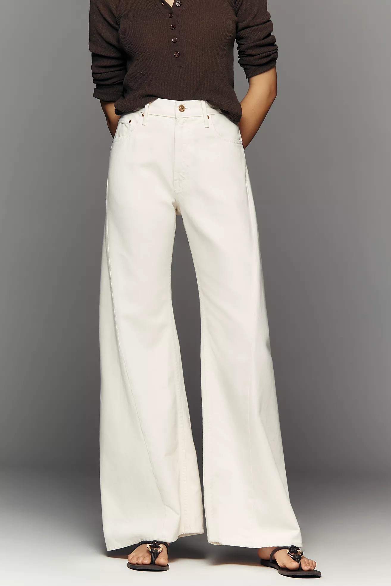 MOTHER Lemon Twist High-Rise Wide-Leg Jeans | Anthropologie (US)