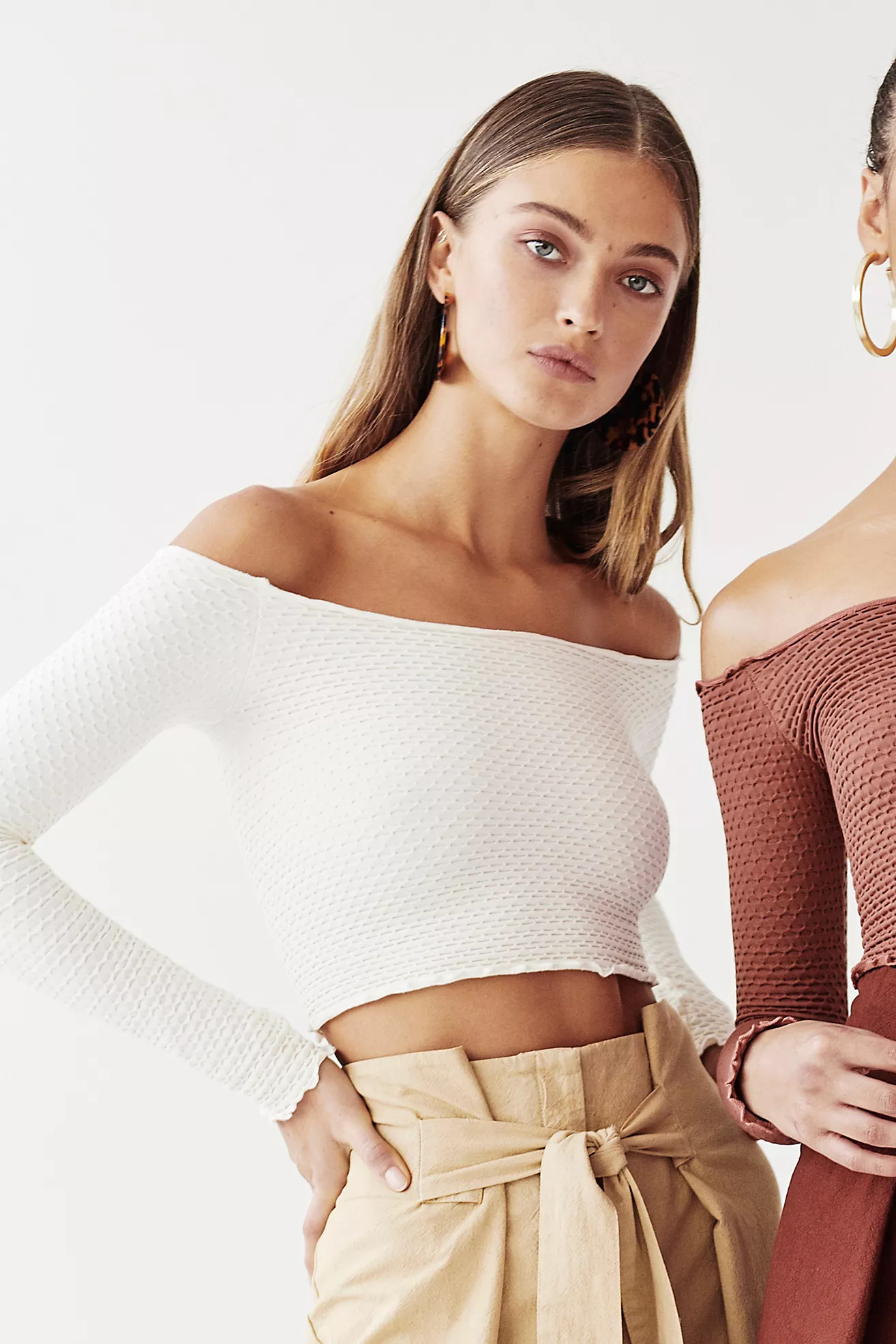 Textured Long Sleeve Crop | Free People (Global - UK&FR Excluded)