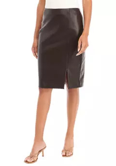 Tahari ASL Women's Vegan Leather Skirt | Belk