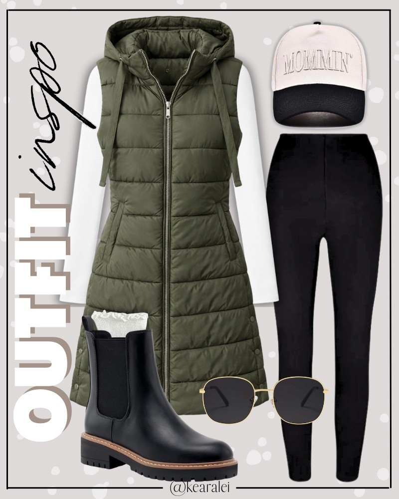 Winter outfits spring outfits. 2026 idea black leggings with white long sleeve shirt bodysuit top and long forest green puffer vest and black faux leather Chelsea boots lug sole ankle boots white ruffle socks mommin trucker hat baseball hat cap checkered crossbody bum bag purse carryall tote handbag ruffle crew socks for women Amazon spring outfits affordable style || #casual #outfits #outfit #vest #amazon #mom #motherhood #midsize #ootd
.
.
.
baby shower dress, Maternity Dresses, Maternity, over the bump, motherhood maternity, pinkblush, mama shirt sweatshirt pullover, hospital bag, nursery, maternity photos, baby moon, pregnancy, pregnant, maternity leggings, maternity tops, diaper bag, mama necklace, baby boy, baby girl outfits, newborn, mom, 

Amazon fashion, teacher outfits, business casual, casual outfits, neutrals, street style, Midi skirt, Maxi Dress, Swimsuit, Bikini, Travel, skinny Jeans, Puffer Jackets, Concert Outfits, Cocktail Dresses, Sweater dress, Sweaters, cardigans Fleece Pullovers, hoodies, button-downs, Oversized Sweatshirts, Jeans, High Waisted Leggings, dresses, joggers, fall Fashion, winter fashion, leather jacket, Sherpa jackets, Deals, shacket, Plaid Shirt Jackets, apple watch bands, lounge set, Date Night Outfits, Vacation outfits, Mom jeans, shorts, sunglasses, Disney outfits, Romper, jumpsuit, Airport outfits, biker shorts, Weekender bag, plus size fashion, Stanley cup tumbler, Target, Abercrombie and fitch, Amazon, Shein, Nordstrom, H&M, forever 21, forever21, Walmart, asos, Nordstrom rack, Nike, adidas, Vans, Quay, Tarte, Sephora, lululemon, free people, j crew jcrew factory, old navy


#LTKSaleAlert #LTKSeasonal #LTKootd