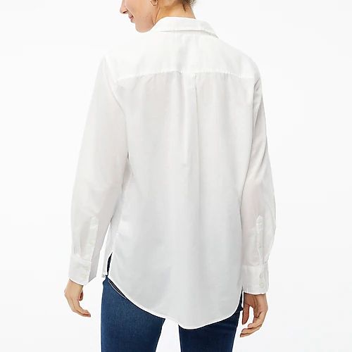 High-low relaxed button-up top | J.Crew Factory