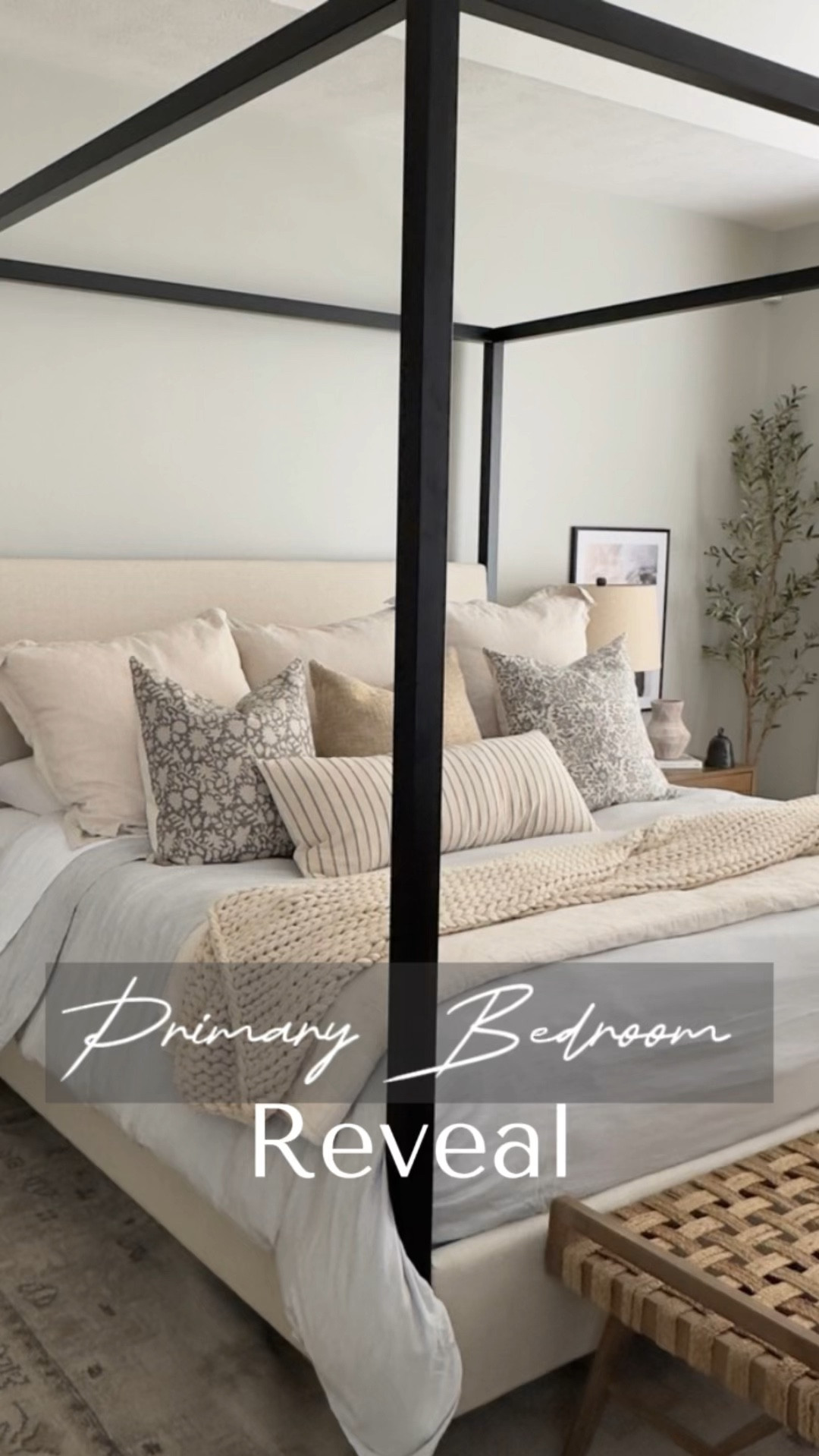 ✨Primary Bedroom Reveal✨
#canopybed #atwellcanopybed #bedroomreveal #potterybarn #fandelier #bedroomdecor #olivetree #bedroomfurniture

#LTKVideo #LTKstyletip #LTKhome