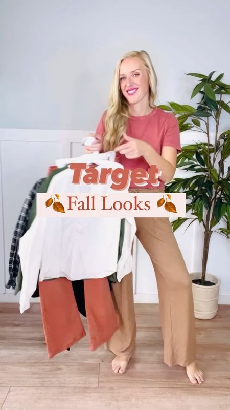 Target fall looks! I’m wearing a small in each top, pants run tts. I sized up one size to a medium in the black dress to add length. 

#LTKSeasonal #LTKunder50 #LTKHoliday