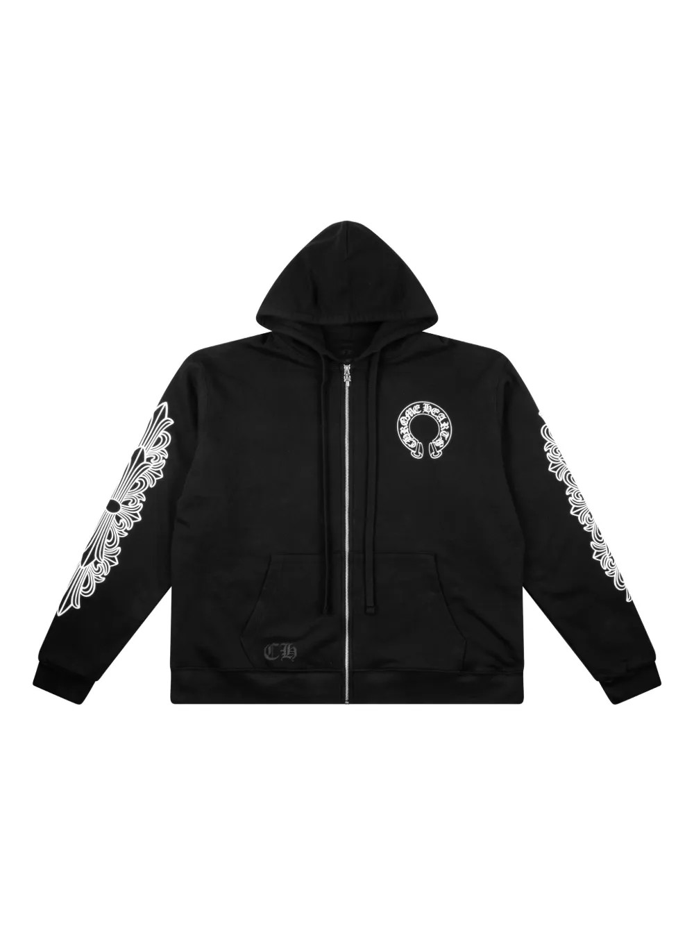 horseshoe-print zip-up hoodie | Farfetch Global