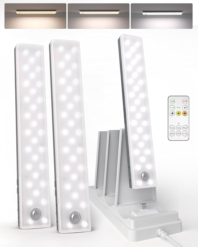 EZVALO 62 LED Under Cabinet Lighting with Charging Station, Rechargeable Motion Sensor Lights, 3 ... | Amazon (CA)