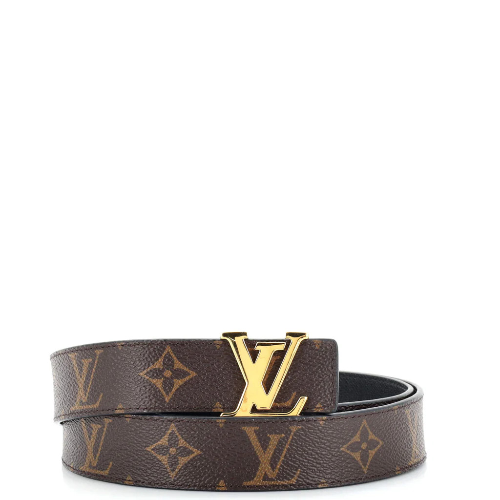 LV Initiales Reversible Belt Monogram Canvas and Leather Medium 85 | Rebag