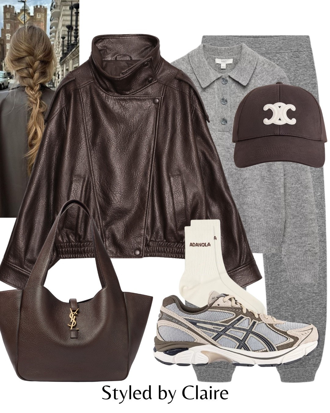 Cool Girl Uniform🙋🏽‍♀️
Tags: Zara faux leather jacket oversized chocolate dark brown knit joggers represent collar knit jumper sweater asics GT-2160 grey ysl tote bag Celine cap fashion city break capsule wardrobe elevated basics busy mum running errands outfit ideas realistic style athleisure activewearr

#LTKstyletip #LTKshoes #LTKwinter
