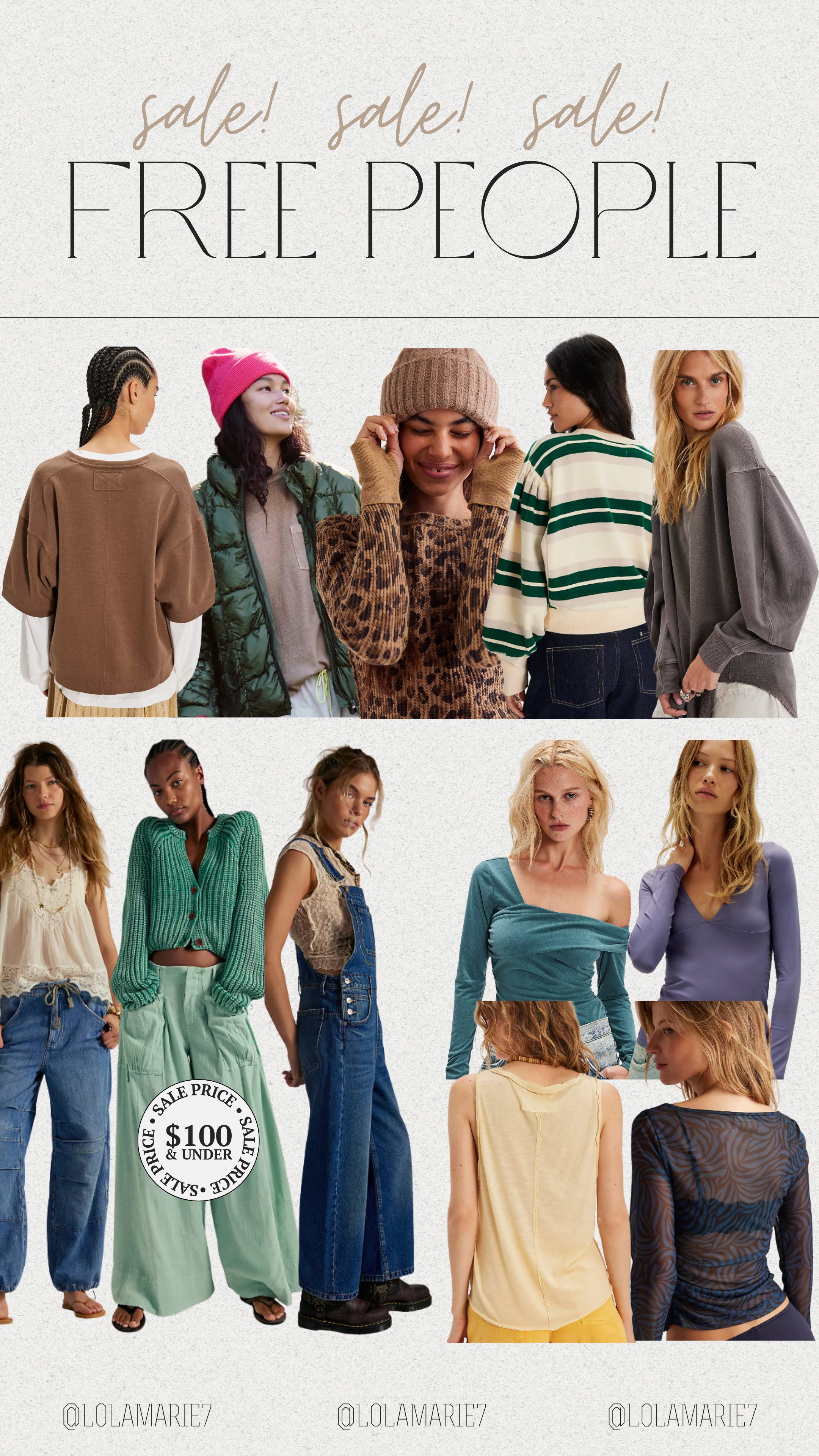 Free People $100 and under sale! 

#freepeople #fpsale #freepeoplesale 

 #LTKCyberWeek #LTKGiftGuide #LTKHoliday