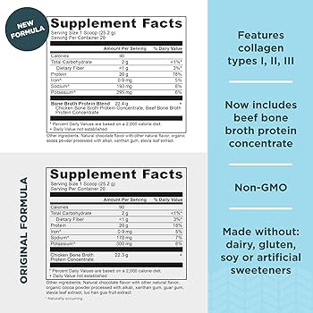 Ancient Nutrition Protein Powder Made from Real Bone Broth, Chocolate, 20g Protein Per Serving, 2... | Amazon (US)