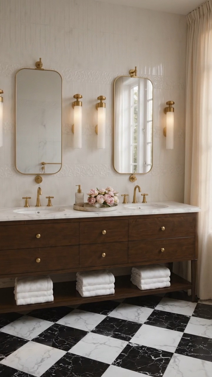 Sunday mood ✨

Imagine waking up to this master bath — soft morning light, warm brass details, a timeless double sink vanity, and a space that quietly reminds you to slow down.

Self-care starts with the spaces we create.

#SundayMood #SlowSunday #SelfCareSunday #MasterBath #DoubleSinkVanity #BathVanity #VanityMirror #VanitySconce #BathroomLighting #BathAccessories #BathroomDesign #BrassFixtures #MarbleCountertop #LuxuryBathroom #InteriorDesign #TimelessHome #LTKHome

#LTKdayinmylife #LTKHome #LTKSaleAlert