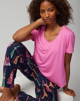 Short-Sleeve Top + Pants Set | SOMA