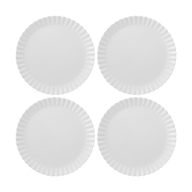 Gourmet Art 4-Piece Ruffle Heavyweight and Durable Melamine 6.75 Inch Plate for Indoors Outdoors ... | Walmart (US)