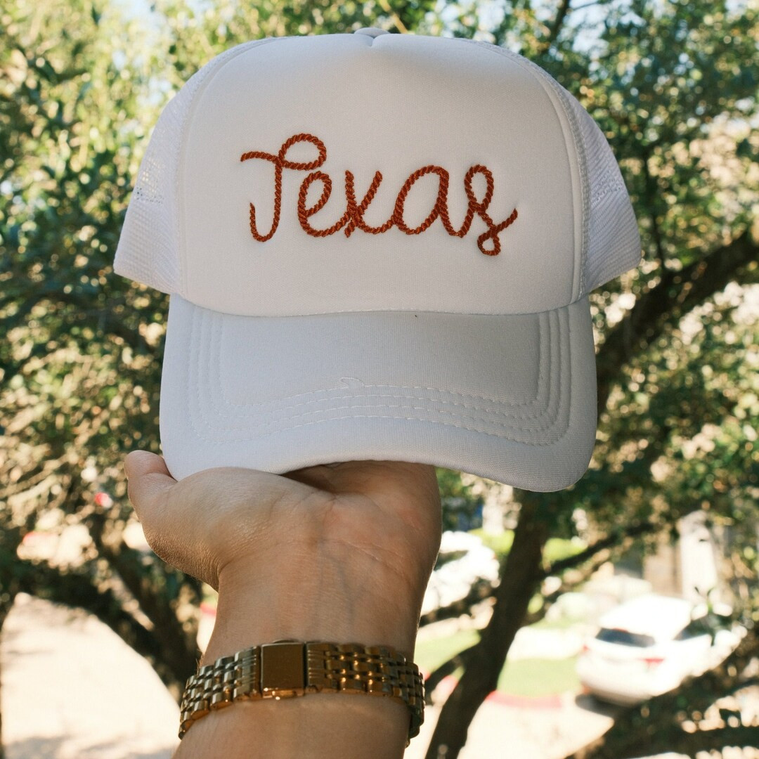 Embroidered Texas Rope Font Trucker Hat Perfect for University of Texas Fans - Etsy | Etsy (US)