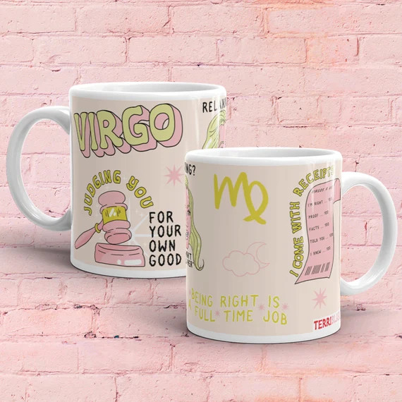 Funny Virgo Zodiac Mug - Etsy | Etsy (US)