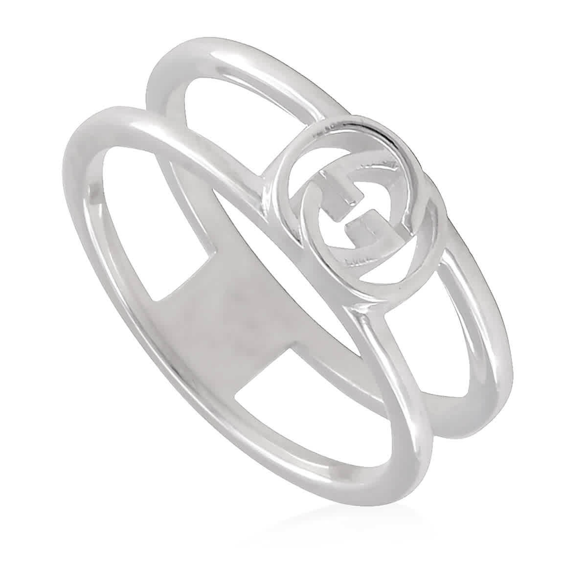 Gucci Ladies Sterling Silver Interlocking G 6mm Ring, Size 12 | Jomashop.com & JomaDeals.com