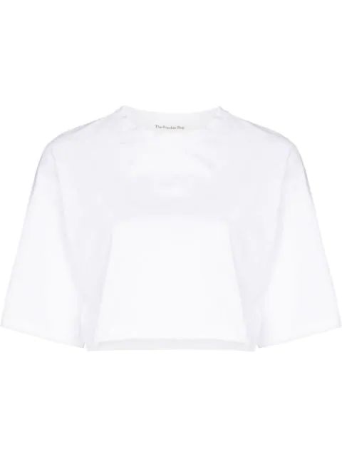 Frankie Shop Cropped short-sleeve T-shirt - Farfetch | Farfetch Global