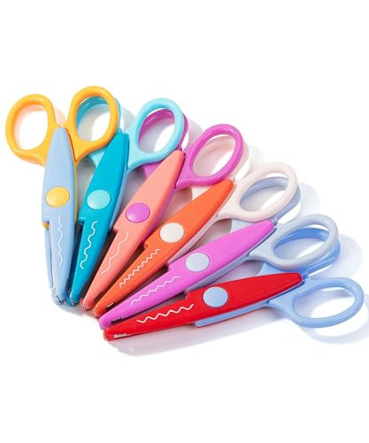 Mr. Pen- Craft Scissors Decorative Edge, 6 Pack, Jewel Colors, Zig Zag Scissors for Crafting | Amazon (US)