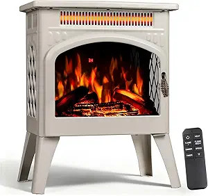 ZAFRO 21" Freestanding Electric Fireplace with Remote, Fireplace Space Heater with Adjustable Fla... | Amazon (US)