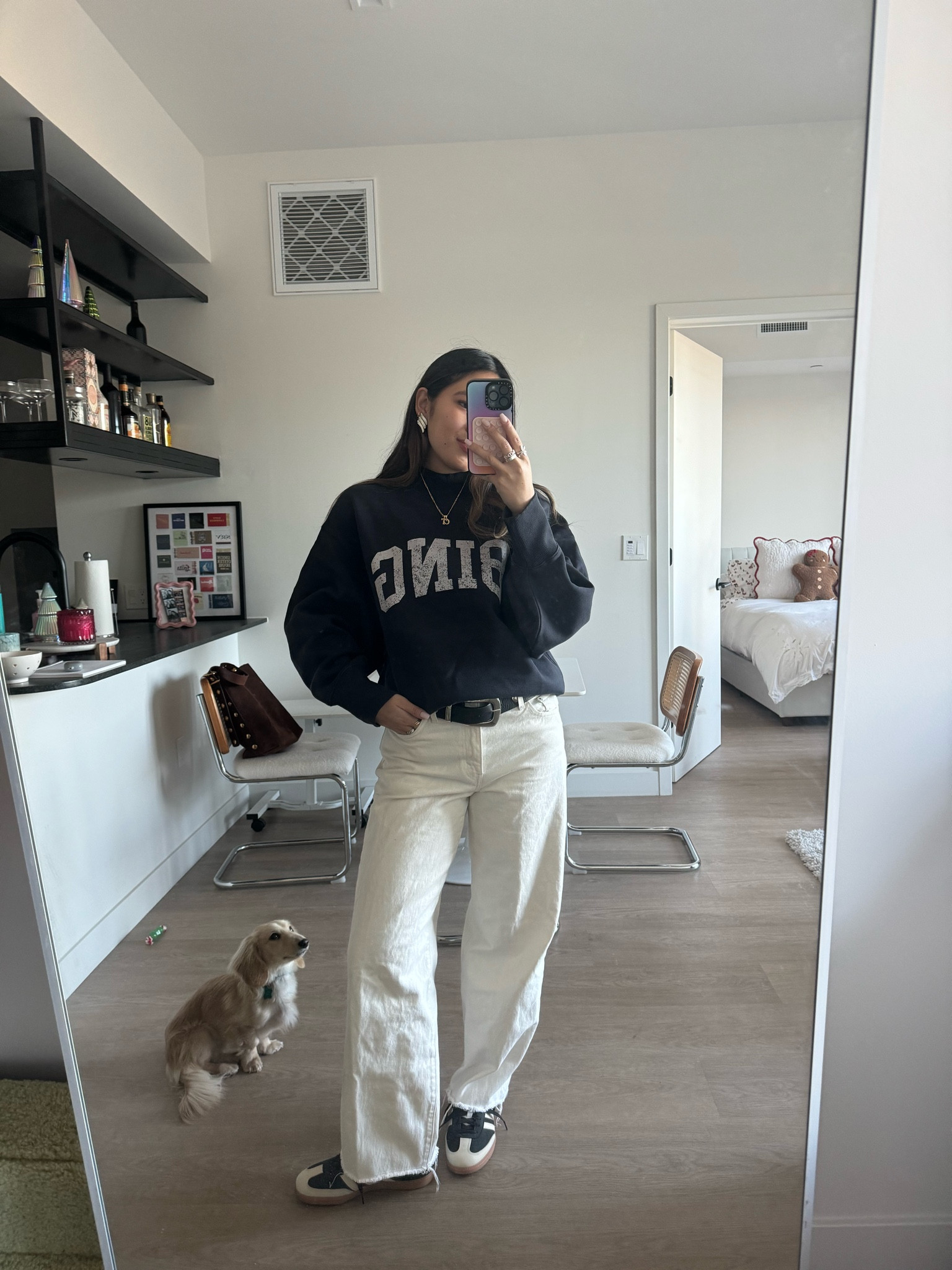 wearing S in sweatshirt & 28 in jeans!!

