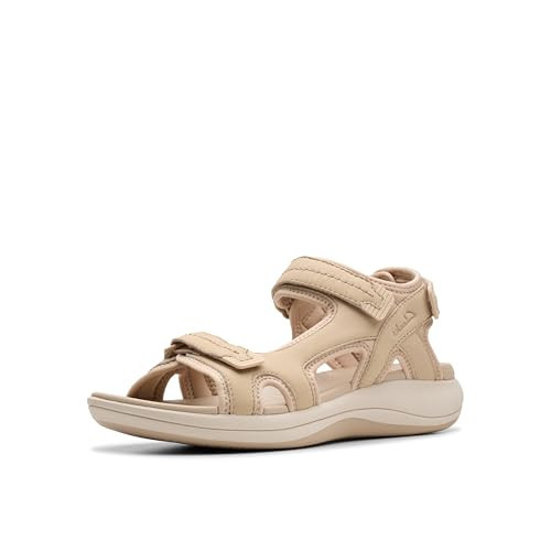 Clarks Cloudsteppers Women's Mira Free Sport Sandal, Sand Nubuck, 8.5 Medium US | Amazon (US)