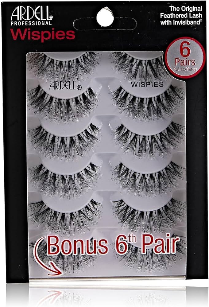 Ardell False Eyelashes Wispies Black, 1 pack (6 pairs of strip lashes per pack) | Amazon (US)