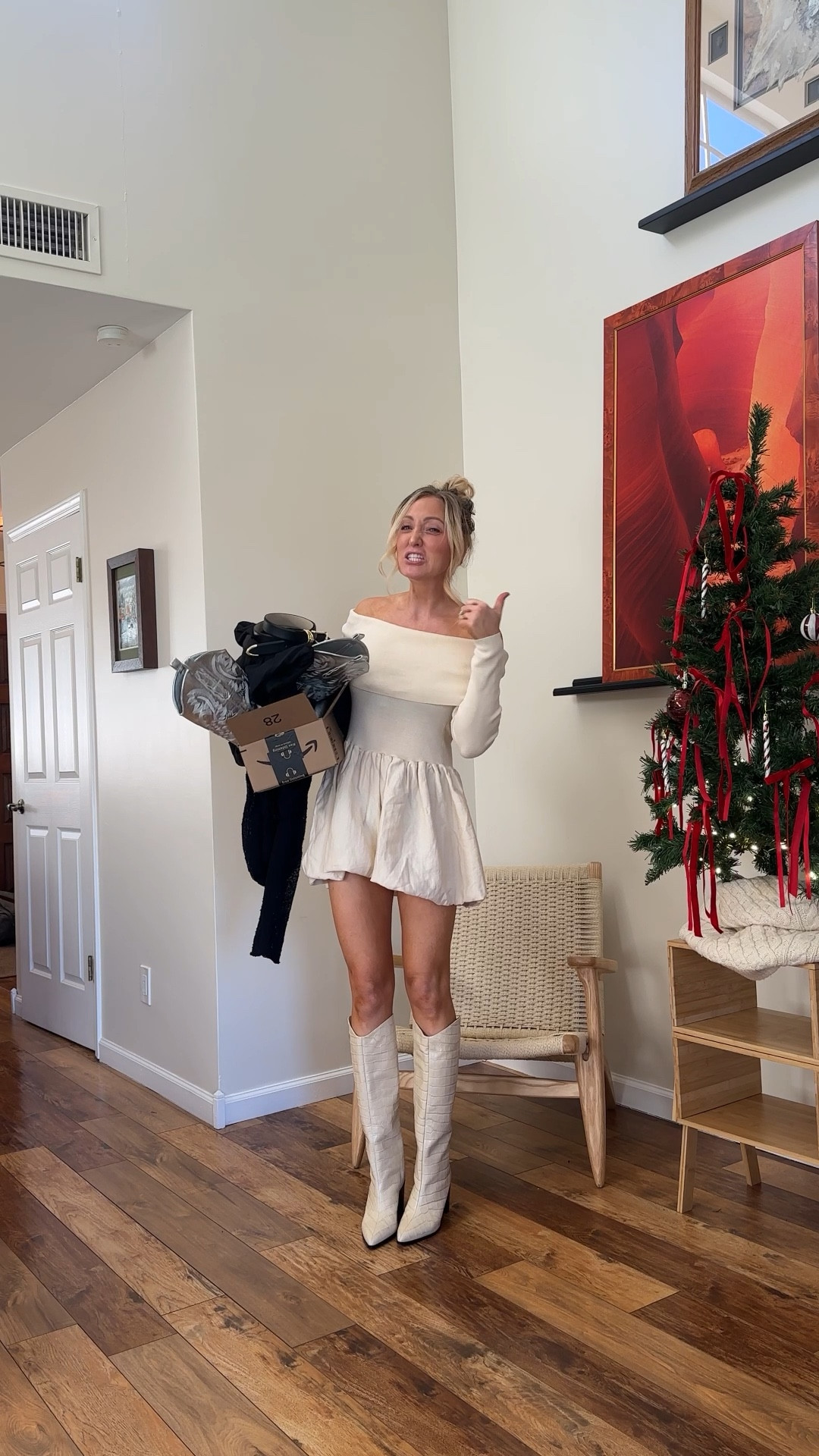 AMAZON NEW YEARS OUTFITS!!! 
Left: keep, Right: return/not for me
I’m wearing my true size in everything 🎉🪩✨

#LTKFindsUnder50 #LTKSeasonal #LTKHoliday