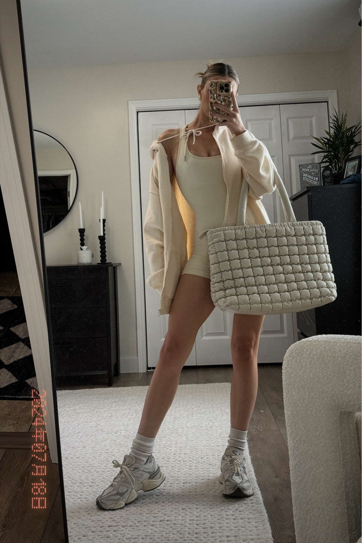 Errands Fit - Casual, Athleisure 🤍 |  Amazon jumpsuit size: S, Forever 21 zip up sweatshirt size:L, Amazon - Citrusy cloud tote bag, New balance 9060s always haha 

#LTKFindsUnder50 #LTKItBag #LTKActive