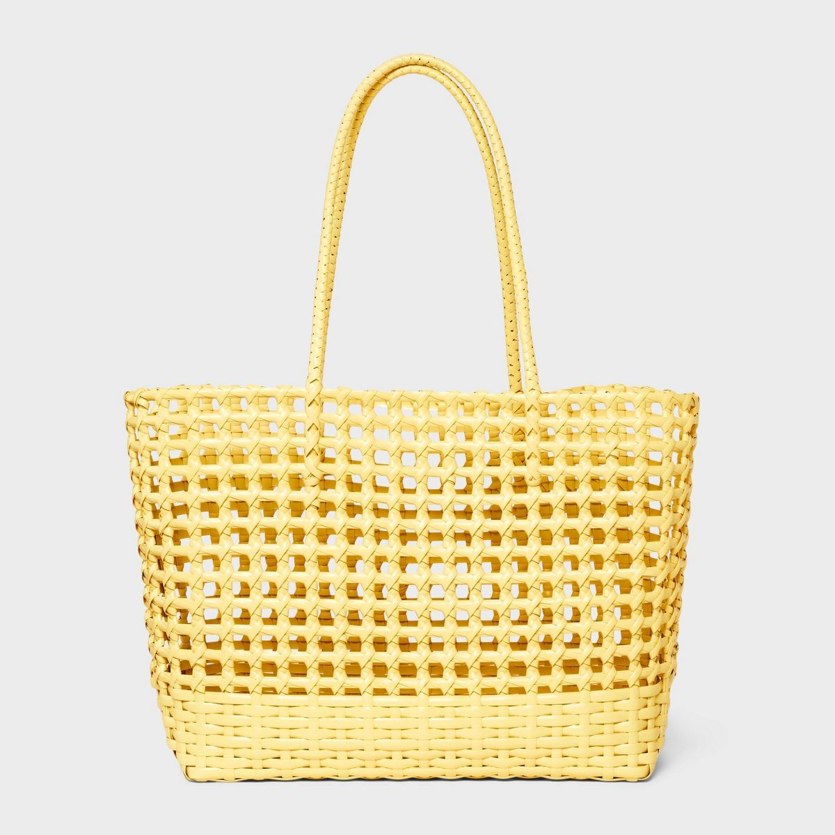 Woven Cage Tote Bag - Shade & Shore™ Yellow | Target